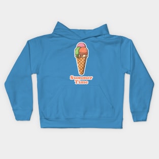 Scoop of Nostalgia: Creamsicle Summer Vintage Ice Cream Kids Hoodie